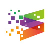 Digital S Letter Colorful Logo