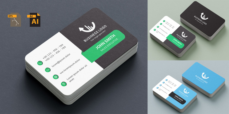 Corporate Business Card Template Vector