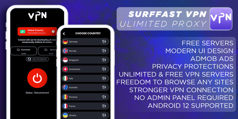 SurfFast VPN - Android App Source Code