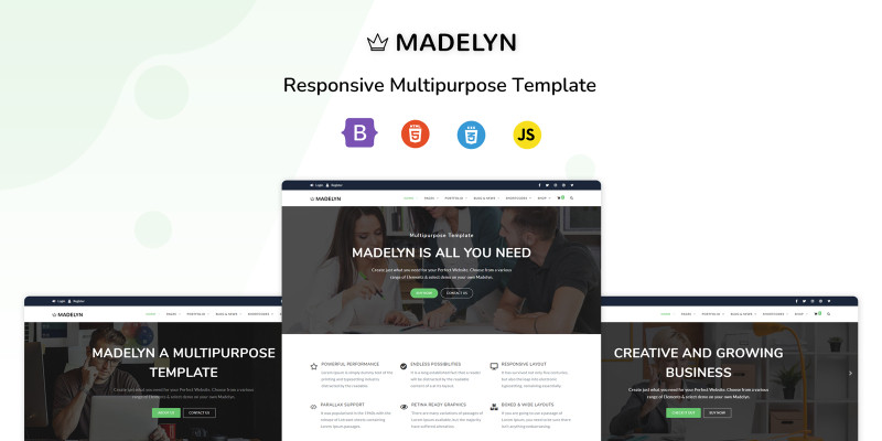 Madelyn - Multipurpose Landing Page Template