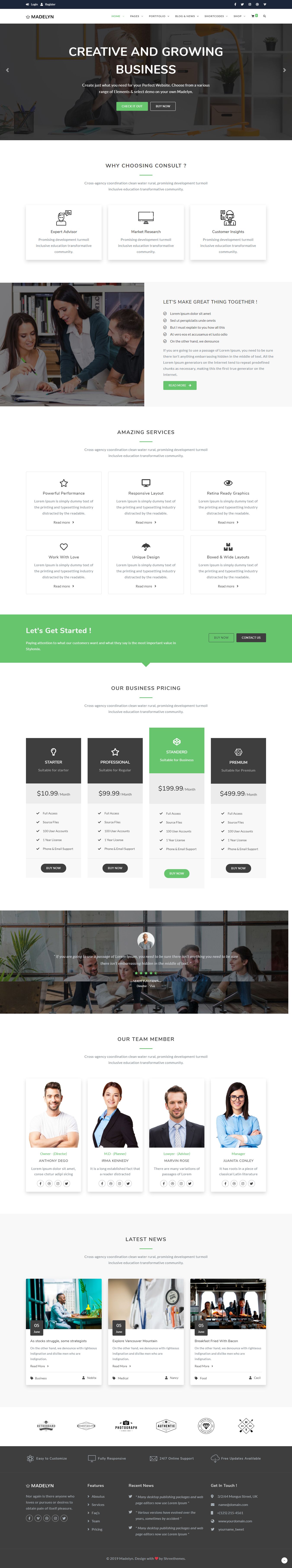 Madelyn - Multipurpose Landing Page Template by Shreethemes | Codester