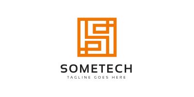 Sometech S Letter Tech Logo