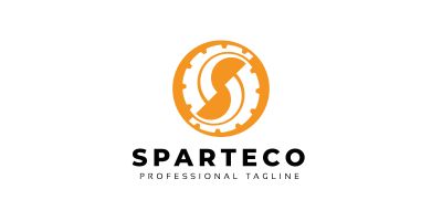Sparteco S Letter Gear Logo