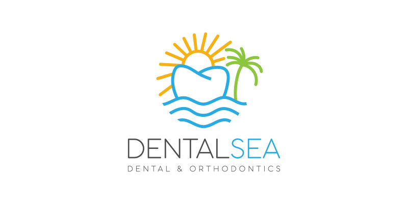 Ocean Sea Beach Dental Logo Design