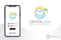Ocean Sea Beach Dental Logo Design Screenshot 4