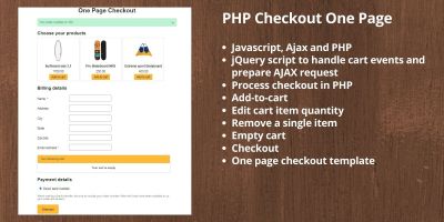 Ecommerce PHP Checkout One page