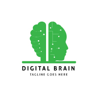 Digital Brain Logo Template