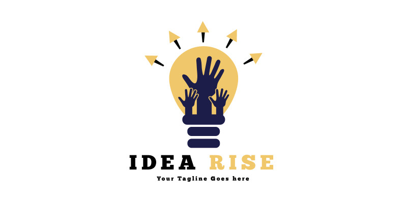 Idea Rise Logo Design Template 
