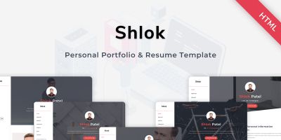 Shlok - Responsive Personal Resume HTML Template 