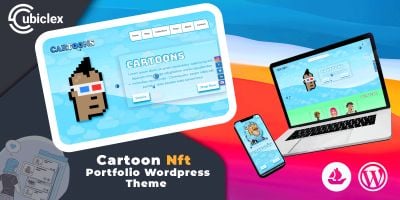 Cartoon NFT Portfolio Wordpress Theme