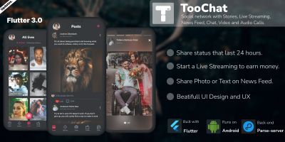 TooChat - Complete Flutter Application