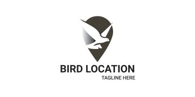  Bird Location Logo Design
