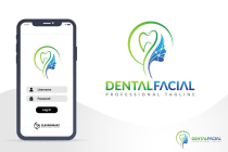 Dental Teeth With Facial Surgery Logo Screenshot 4