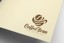 Coffee Cup With Bean Logo Design Screenshot 1