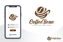 Coffee Cup With Bean Logo Design Screenshot 4