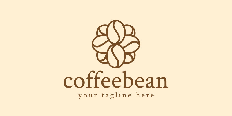 ​Floral Decorative Coffee Bean Logo