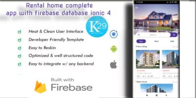  Rental Home - Complete Flutter App With Firebase