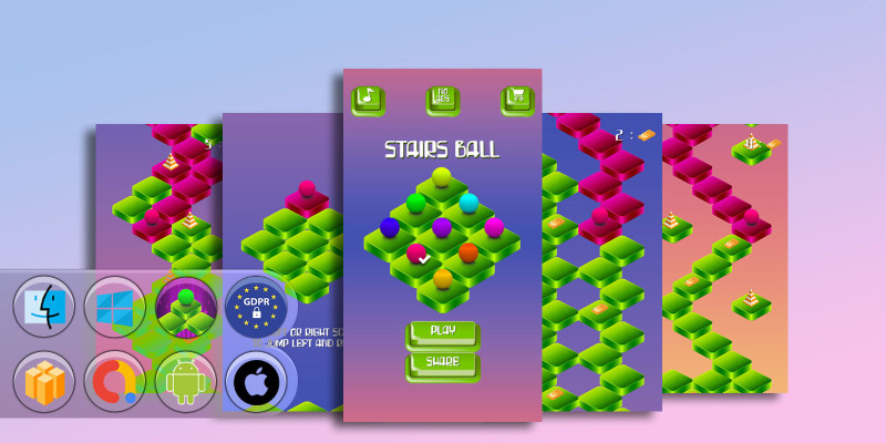 Stairs Ball - Buildbox Template