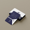 Dark Blue Corporate Business Card Template