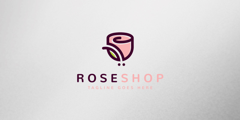 Rose Shop Logo Template Design