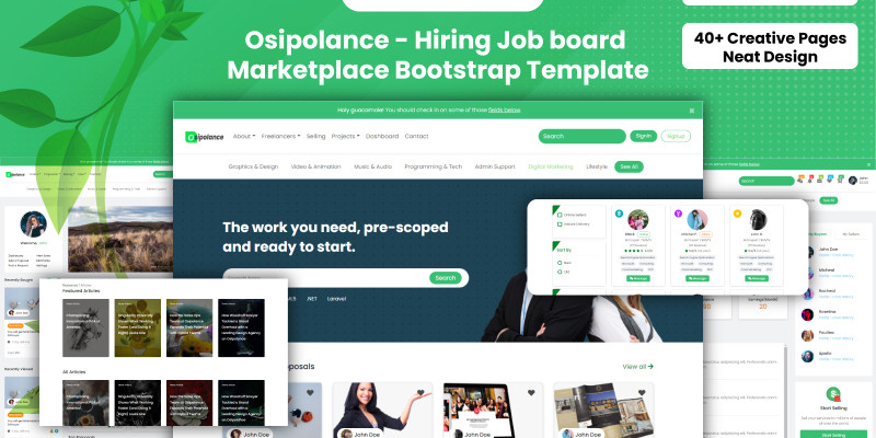 Osipolance - Job Marketplace HTML Template