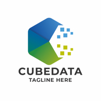 Cube Data Letter C Logo