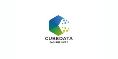 Cube Data Letter C Logo