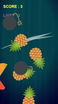 Fruity Ninja - HTML5 Game - Construct 3 And 2 Screenshot 2