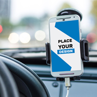 Car Mobile Holder Mockup Design Ready Template