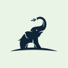 Elephant Cute Logo Template