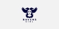 Raven Girl Logo Template  Screenshot 1