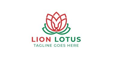 Lion Lotus Logo