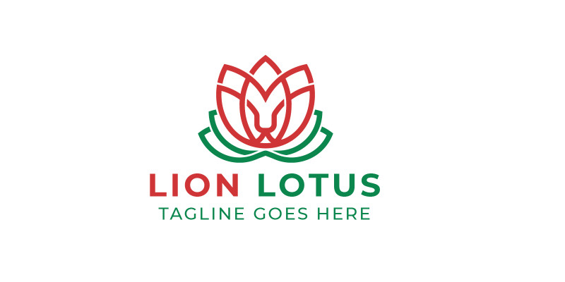 Lion Lotus Logo