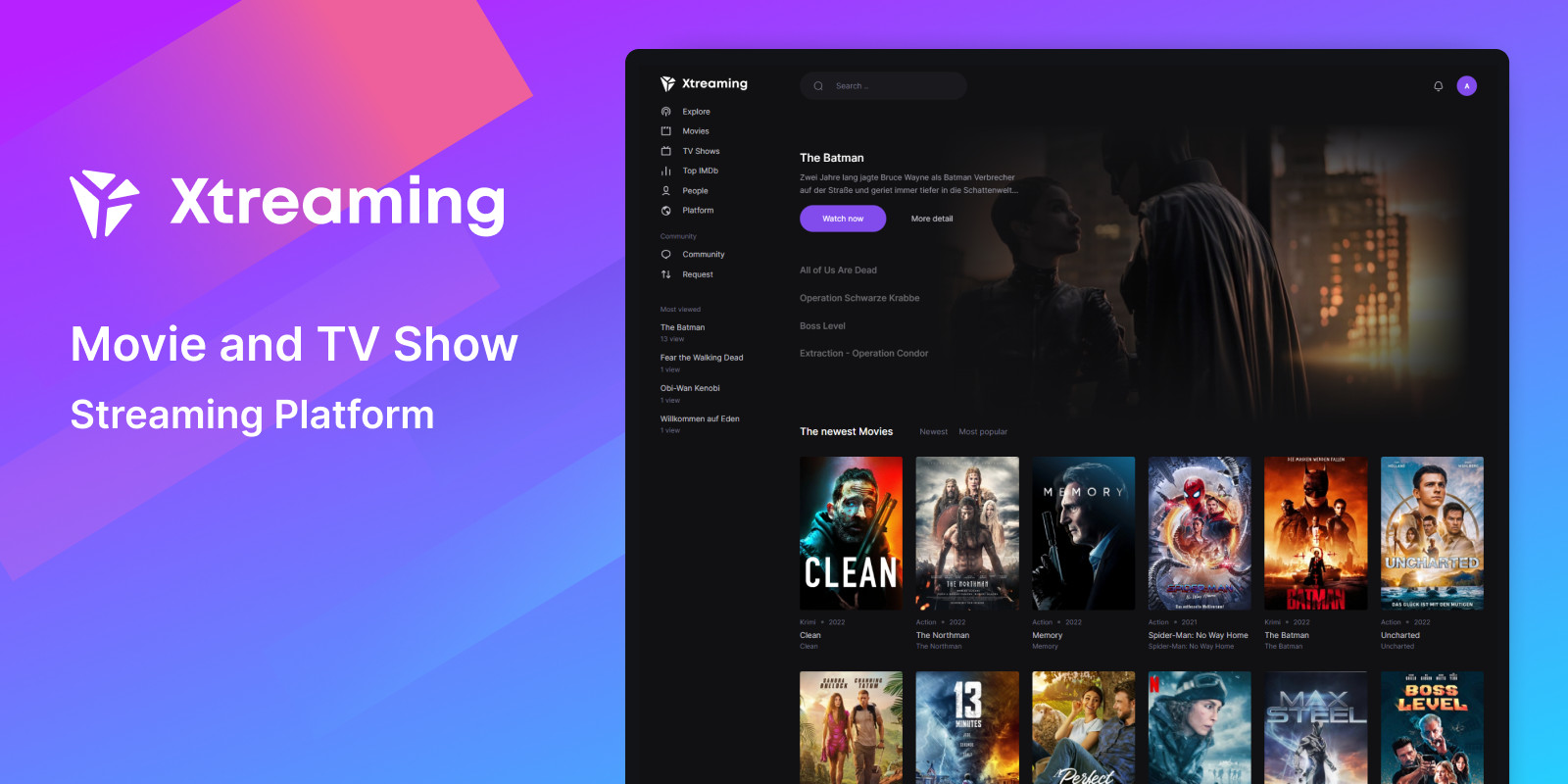 Xtreaming - скрипт платформы для стриминга кино и ТВ шоу