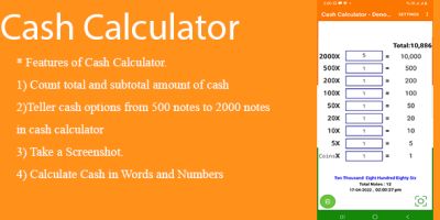 Cash Calculator Lite Indian Denomination Android