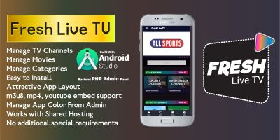 Fresh Live TV -  Live TV Streaming Android App
