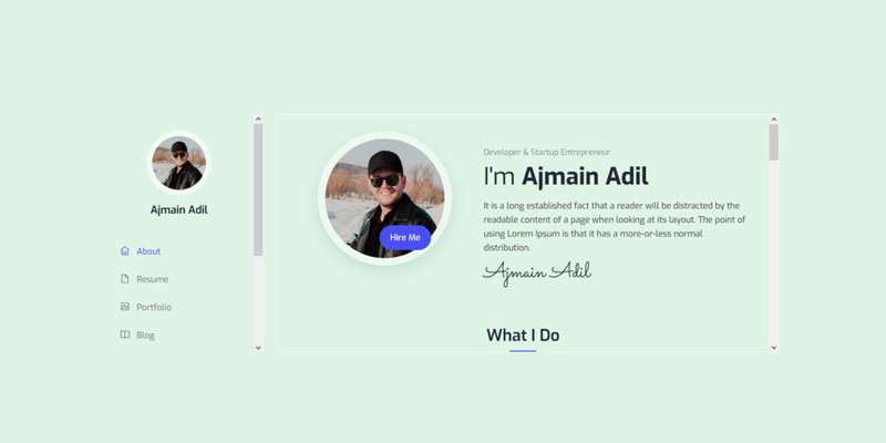 Adil - Personal Portfolio Template