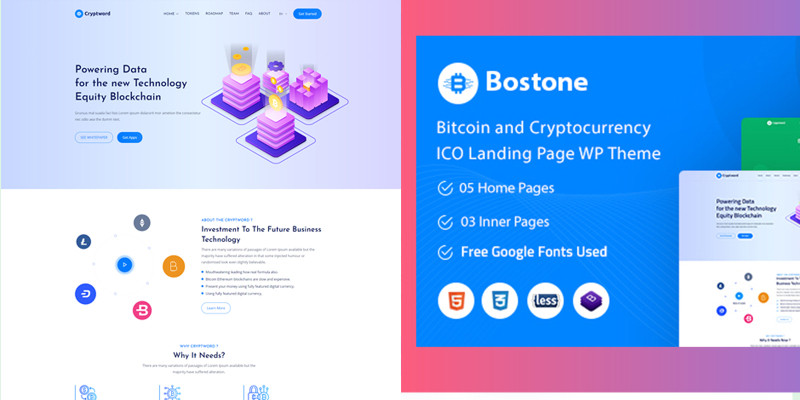 Bostone - Bitcoin And Cryptocurrency ICO Landing