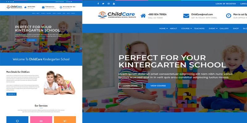 ChildCare - Kindergarten And School HTML Template