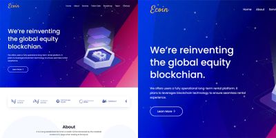 Ecoin - Cryptocurrency ICO Landing HTML Template