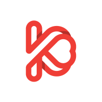 Letter K Love Logo