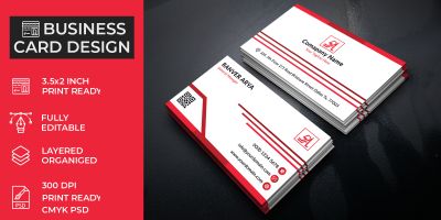 Corporate Business Card Design Template 2