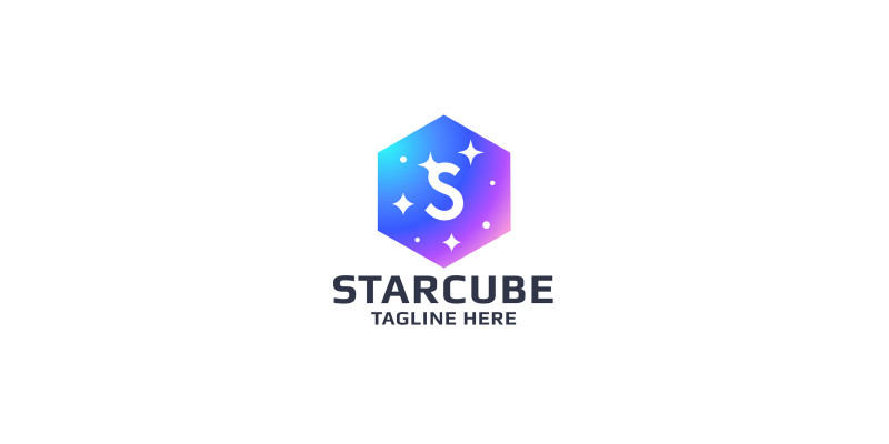 Star Cube Letter S Logo