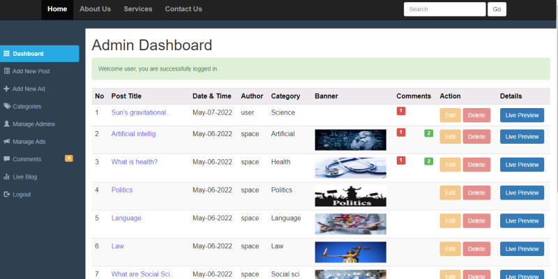 Complete Responsive Content Management System
