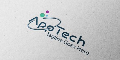 Mobile Apps or Technology Logo Simple Design