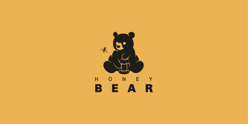 Honey Bear Logo Template 