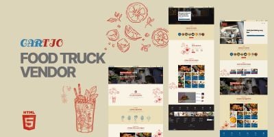 Cartio Food truck Vendor HTML5 Website Template