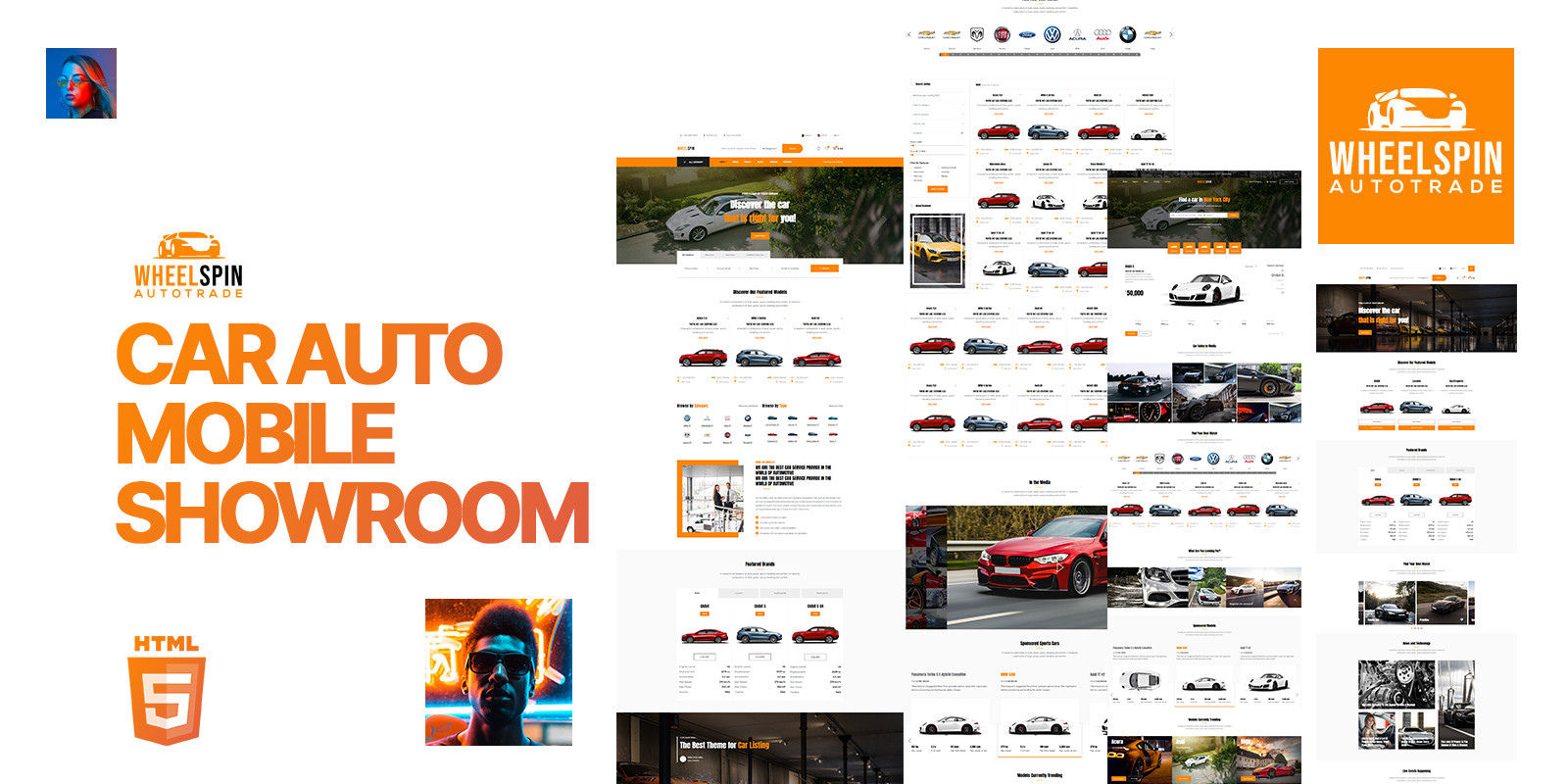 Wheelspin Car Automobile Showroom HTML5 Template by Templatebae Codester