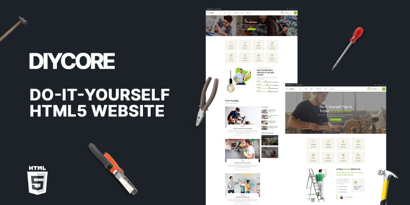 Diycore Do-it Yourself HTML5 Website Template