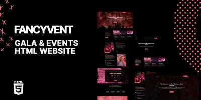 Fancyvent Dark Gala Event HTML5 Website Template